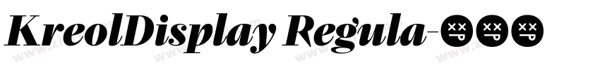 KreolDisplay Regula字体转换
